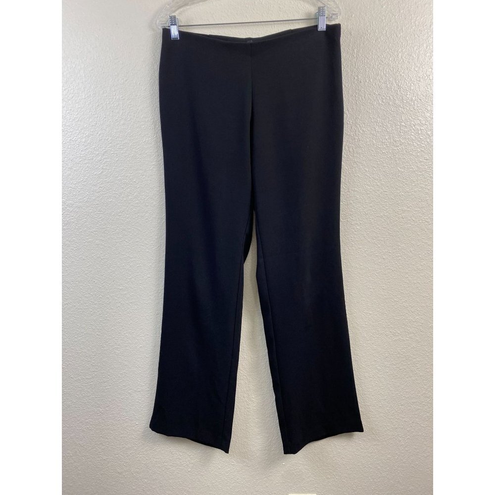 Eileen Fisher Black Trouser Pants Womens 8 Academia Career Office Minimalist